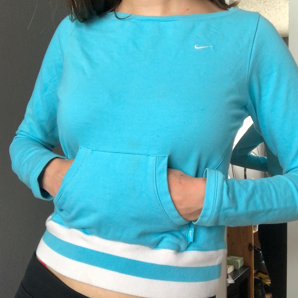 Nike athletic Light blue long sleeve top